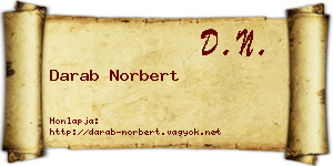 Darab Norbert névjegykártya