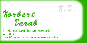 norbert darab business card